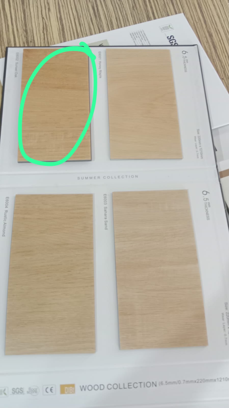 Sunset Oak flooring chosen for the walkway from the lift to the kitchen