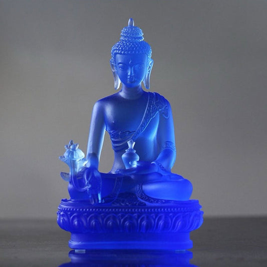 Medicine Buddha image at Tashi Gephelling Buddhist Centre, a refuge of healing and blessing for the living and the departed