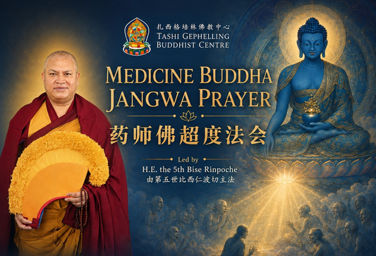 Medicine Buddha Jangwa Deceased and Living Blessings Prayer poster