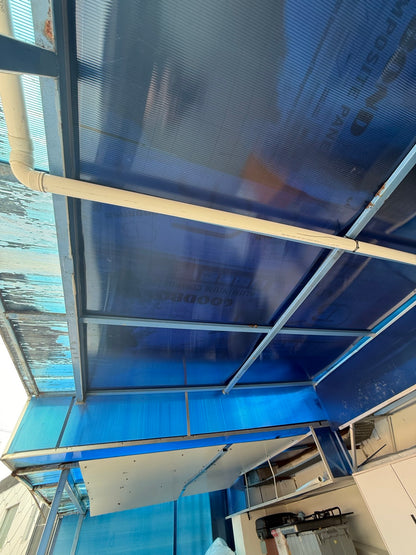 The polycarbonate roof that leaks when it rains