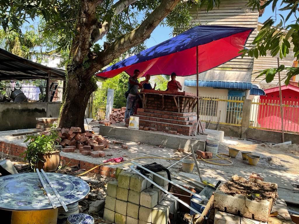 Construction of the Namgyalma Stupa in Malaysia
